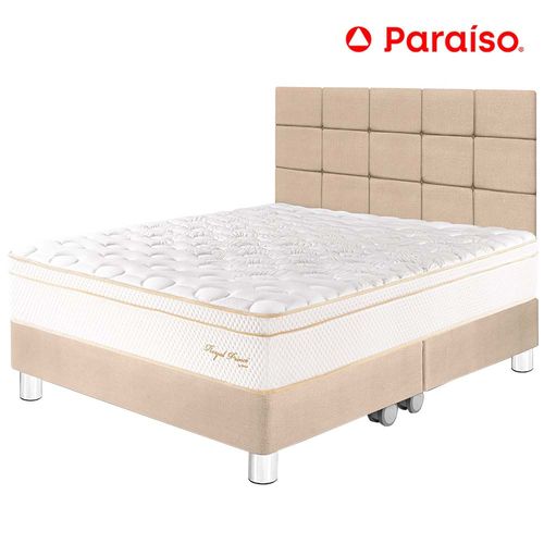 Dormitorio PARAISO Royal Prince Queen + Cabecera Blocks Champagne