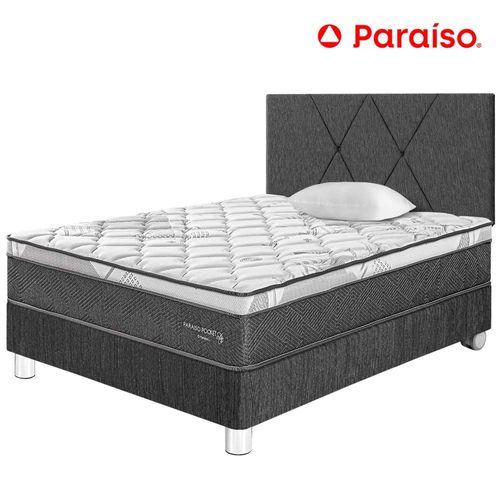 Dormitorio PARAISO Pocket Star 1.5 Plazas + Cabecera Loft Charcoal