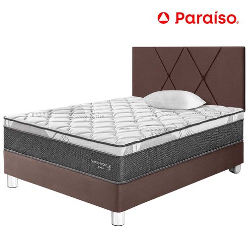 Dormitorio PARAISO Pocket Star 1.5 Plazas + Cabecera Loft Chocolate
