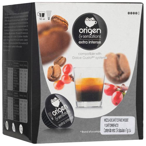 Cápsulas de Café Extra Intenso ORIGEN SENSATIONS Caja 16un