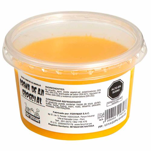 Crema de Ají Especial FERYMAR Envase 250g