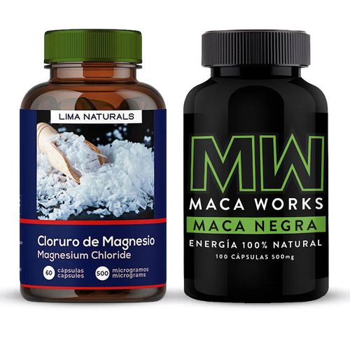 CLORURO MAGNESIO CÁPSULAS + MACA NEGRA CÁPSULAS