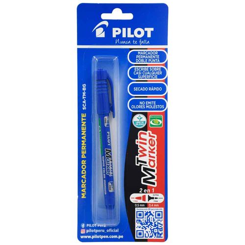 Marcador Permanente PILOT Twin SCA-TM-B-BG Azul