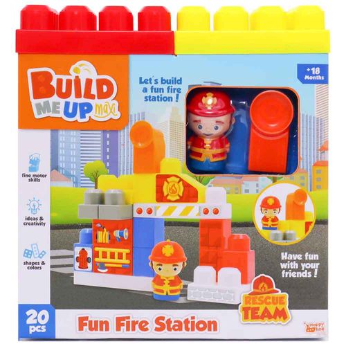 Juguete de Construcción BUILD ME UP MAXI Estación de Bomberos 20pcs 6501