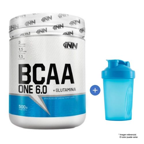 BCAA ONE 6.0 500GR AMINOÁCIDOS INN FRUIT PUNCH + SHAKER
