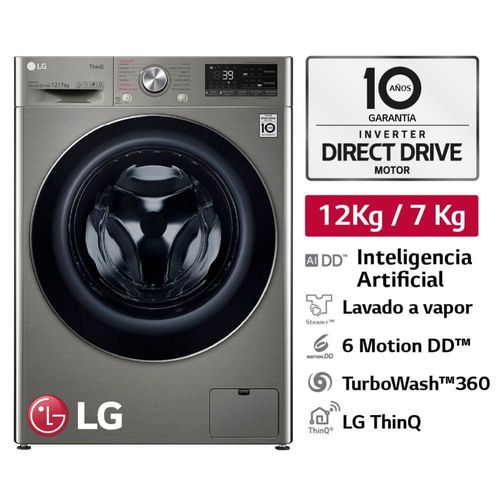 Lavaseca LG 12 Kg/7 Kg WD12PVC3S6C.APTGLGP Platino