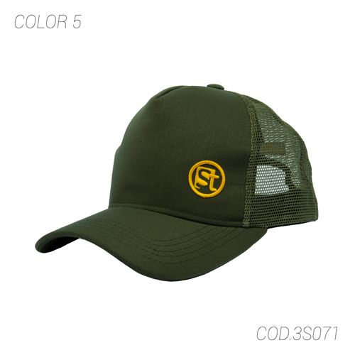 GORRA CON BROCHE UNISEX 3S071 SUNTIME Verde y amarillo - 1015073