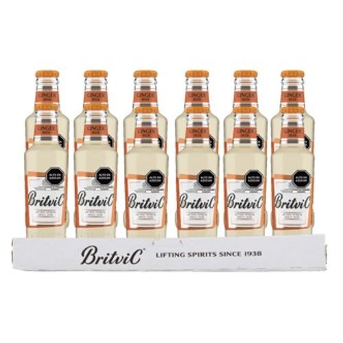 Gaseosas BRITVIC Ginger Beer 12 Pack Botella 200ml