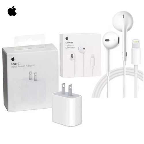 COMBO AUDIFONO + CARGADOR 20W APPLE