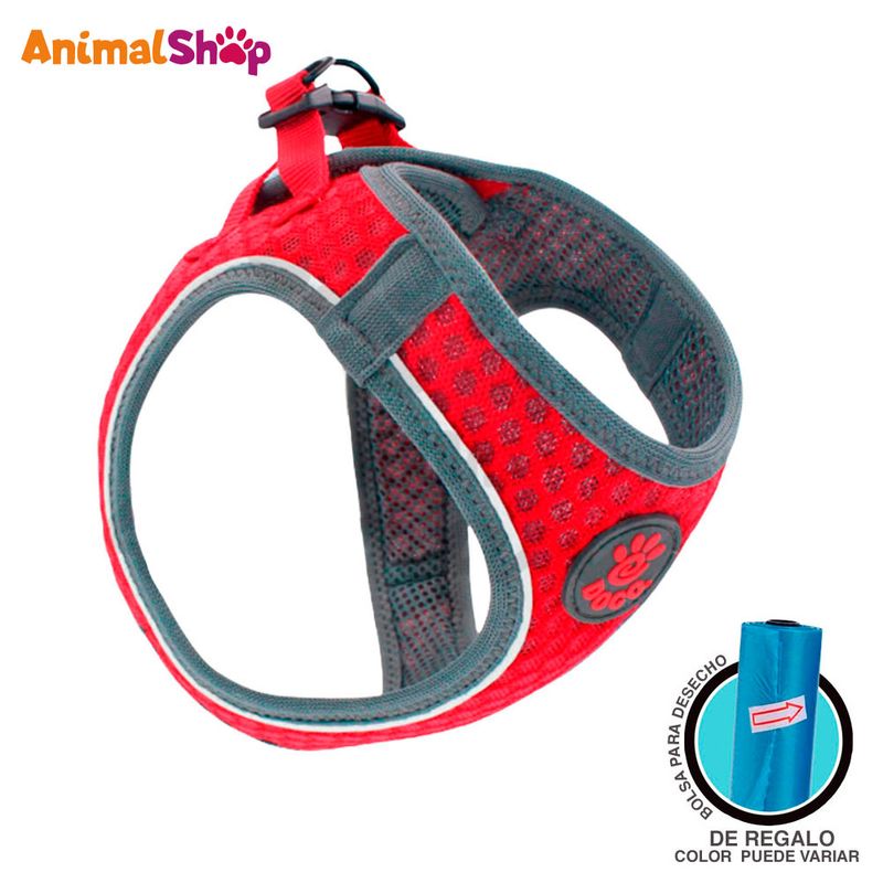 -Arnes-De-Perro-Doco-Net-M-Rojo-5-A-7-Kg-Con-Regalo