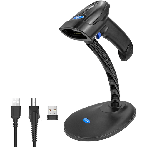 Lector de Qr Código Barras Inalámbrico Netum + Soporte Original