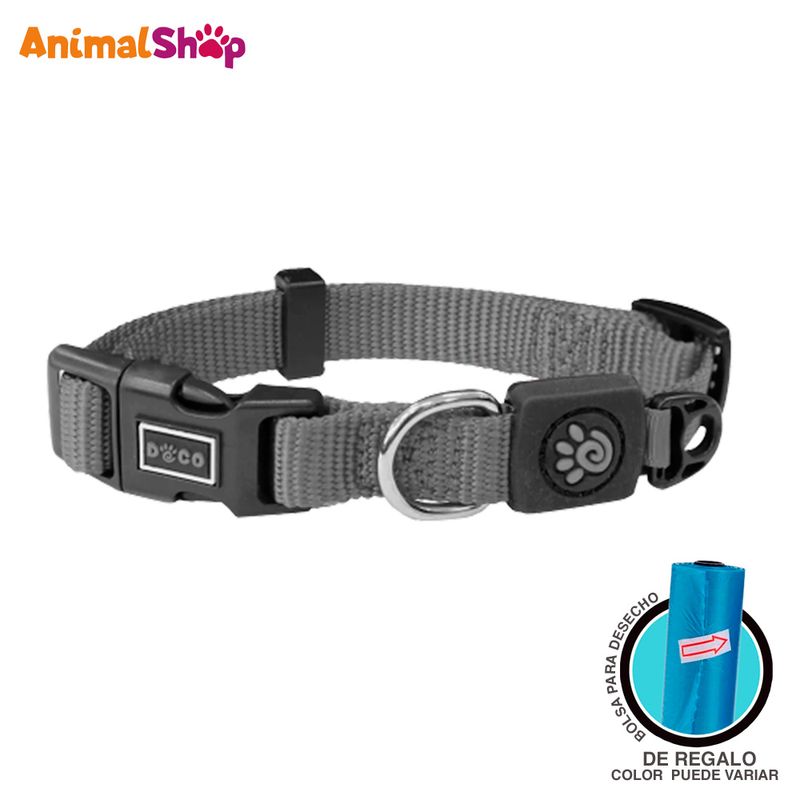 Collar-De-Perro-Doco-Ajustable-L-Plomo-45-A-68Cm-Con-Regalo