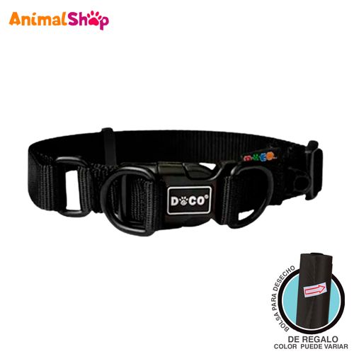 Collar De Perro Doco Dd Talla L Negro 45 A 68 Cm Con Regalo