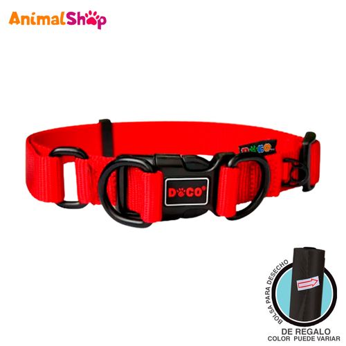 Collar De Perro Doco Dd Talla L Rojo 45 A 68 Cm Con Regalo