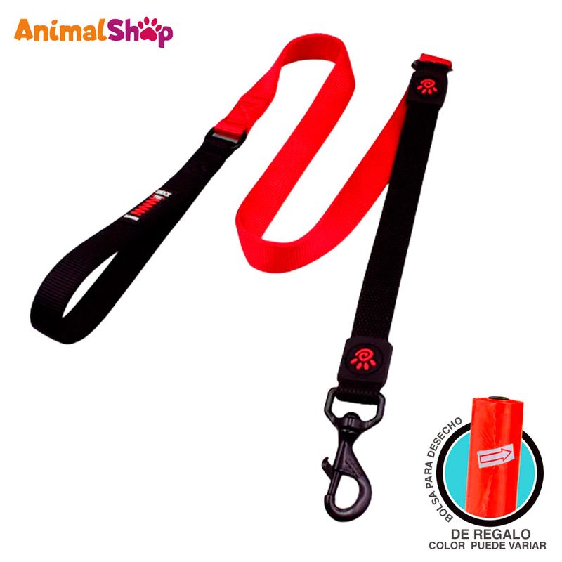 Correa-De-Perro-Doco-Shock-Bungee-L-Rojo-120-Cm-Y-Regalo