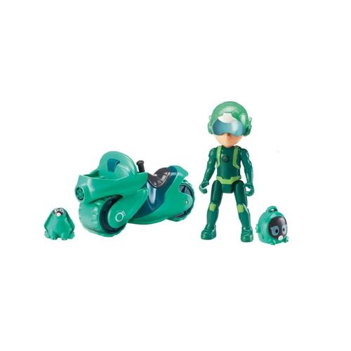 Figura Petronix Con Mascota Mobil Verde