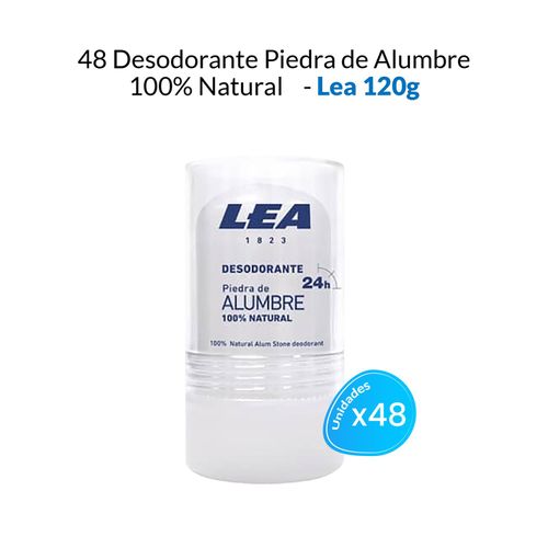 48 Desodoarnte Piedra de Alumbre 100% Natural - Lea 120g