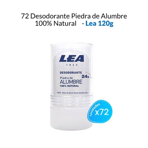 72 Desodoarnte Piedra de Alumbre 100% Natural - Lea 120g