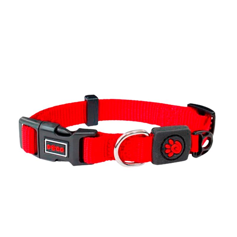 Collar-Con-Correa-De-Perro-Doco-Xs-Rojo-Con-Dispensador-