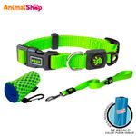 Collar-Con-Correa-De-Perro-Doco-Xl-Verde-Con-Dispensador-