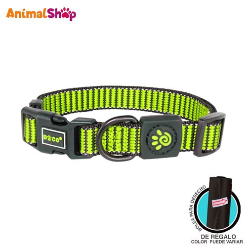 Collar De Perro Doco Nylon Martini Ajustable Talla L Verde