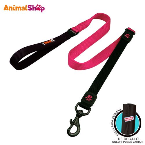 Correa De Perro Doco Bungee 1.21Cm Talla L Rosado 2.5X120Cm