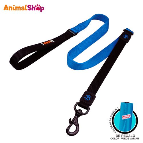 Correa De Perro Doco Bungee 1.21Cm Talla L Azul 2.5X120Cm