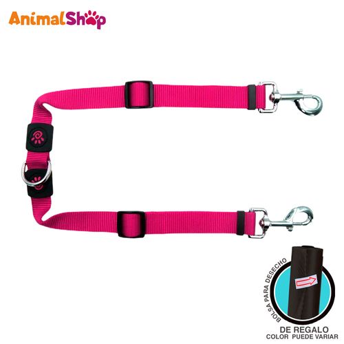 Acoplador De Correa Para Perro Doco L Rosado 2.5 X 35-50Cm