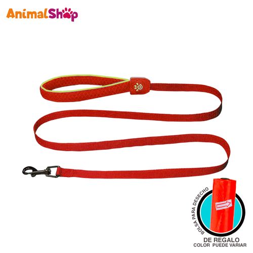 Correa De Perro Doco Yellow Reflectiva Talla S Rojo 1.50 Cm