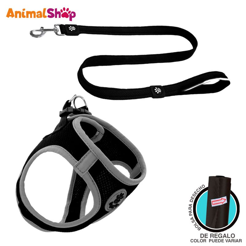 Arnes-De-Perro-Doco-Athletica-M-Negro-Correa-Regalo