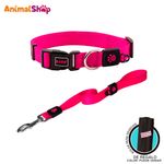 Collar-De-Perro-Doco-Nylon-Ajustable-S-Rosado-Correa-