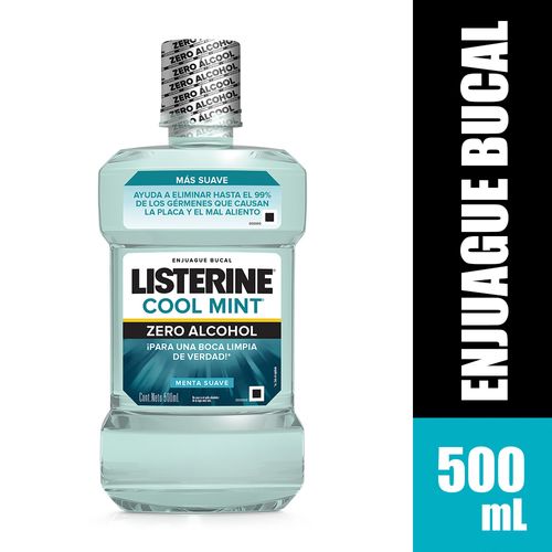 Enjuague Bucal Listerine Cool Mint Zero Alcohol 500ml