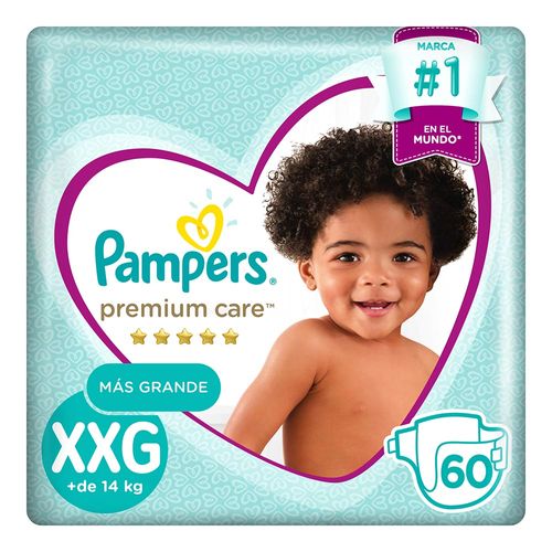 Pañales Pampers Premium Care MegaPack Talla XXG 60 unidades