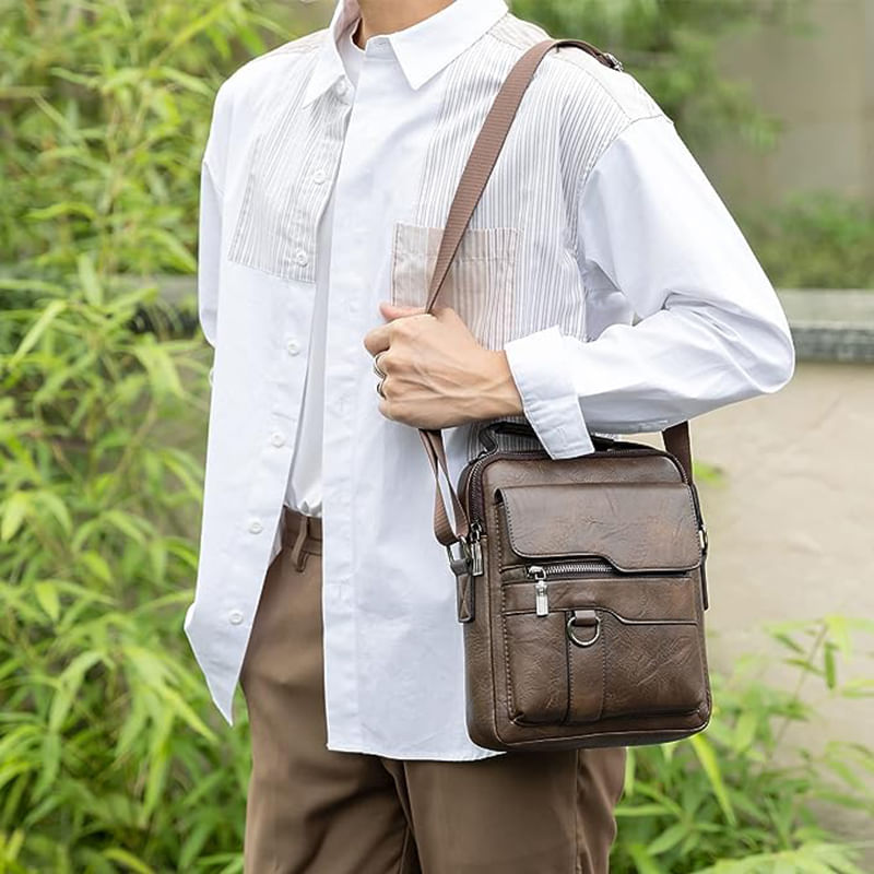 Morral-Hombre-Cuero-Bandolera-Impermeable-Weixier-Color-Cafe