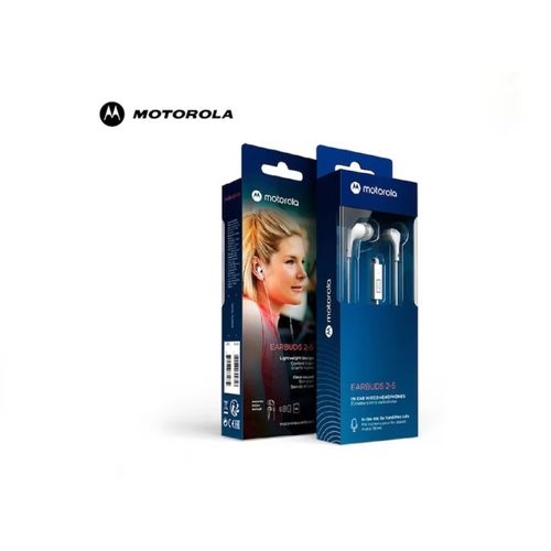 Audífonos In ear Motorola con micrófono Earbuds 2-S BLANCO