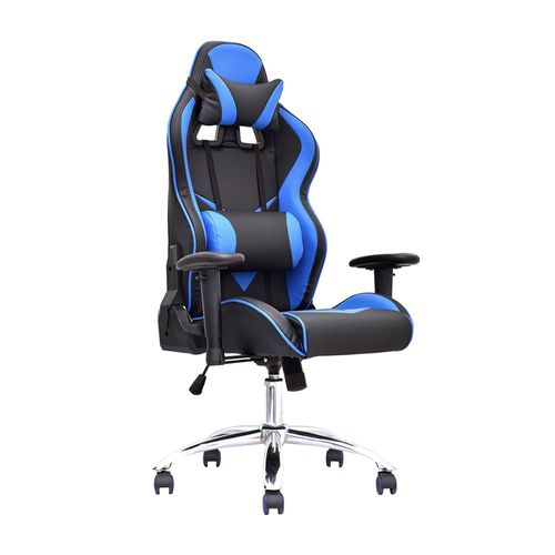 Silla Gamer Drif Azul/Negro Con Cabecero Bonno