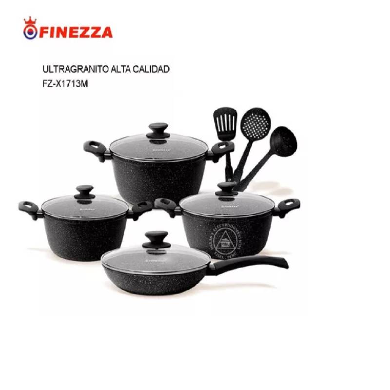 Juego-de-Ollas-11Pzas-Ultra-Granito-FZ-X1713M-Negro