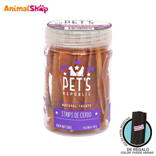 Snack Para Mascota Pets Republic Strip De Cerdo 104 Gr