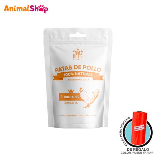 Snack Para Mascota Pets Republic Patas De Pollo 3 Unidades