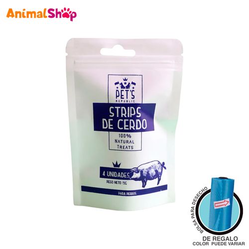 Snack Para Mascota Pets Republic Strip De Cerdo 4 Unidades