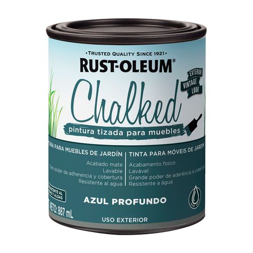 Pintura Tizada Chalked Exterior Azul Profundo Ultra Mate 887ml Rust Oleum