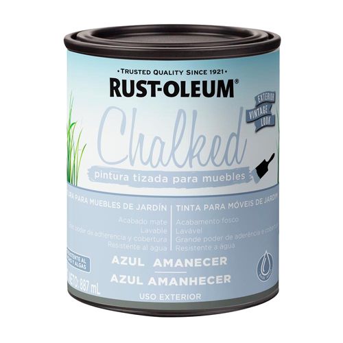 Pintura Tizada Chalked Exterior Azul Amanecer Ultra Mate 887ml Rust Oleum