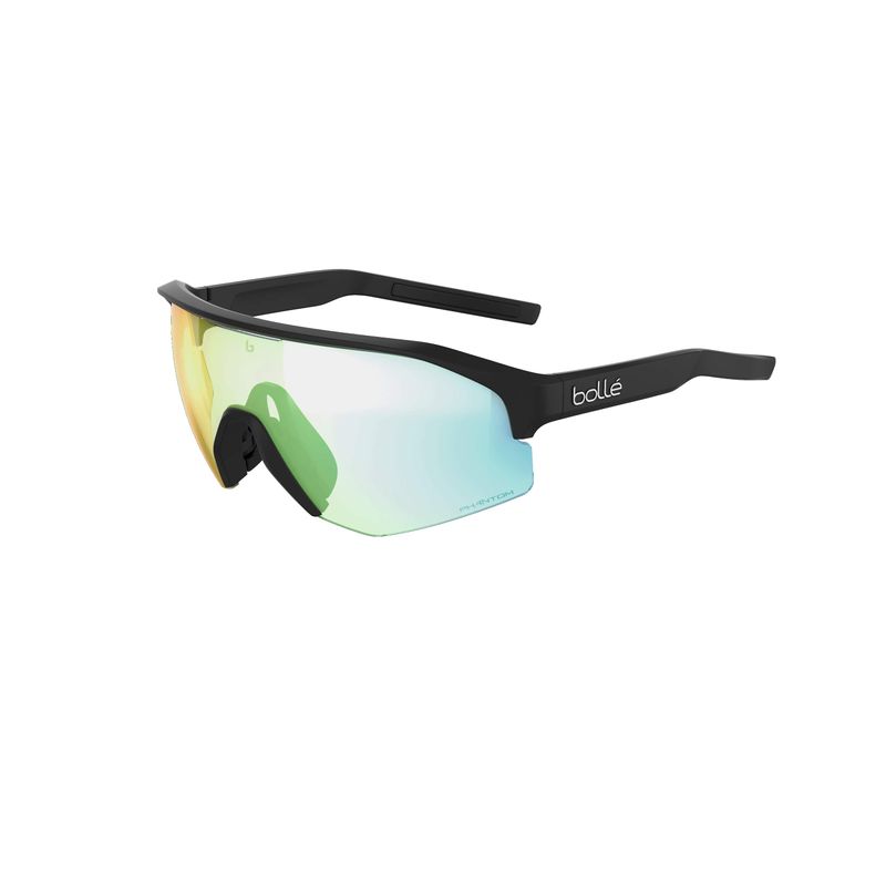 Lentes-de-Ciclismo-Bolle-LIGHTSHIFTER-Black-Matte---Phantom-Clear-Green-Photochromic
