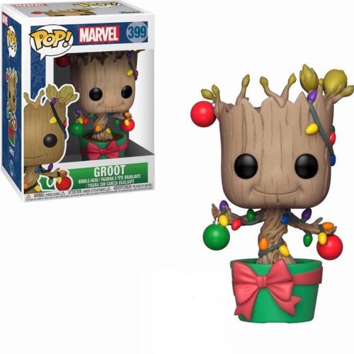 Funko Pop Marvel - Groot con Luces Navideñas #399