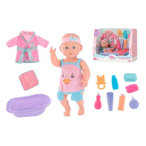 Muñeca Baby Adore Set De Baño 11 Piezas