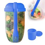 Vaso-Mezclador-Porta-Ensaladas-Frutas-Cereales-Yogurt-con-Tenedor-Azul