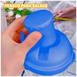 Vaso-Mezclador-Porta-Ensaladas-Frutas-Cereales-Yogurt-con-Tenedor-Azul