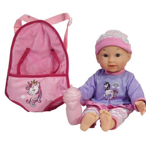 Muñeca Uneeda Samantha Set Con Portabebe Rosado