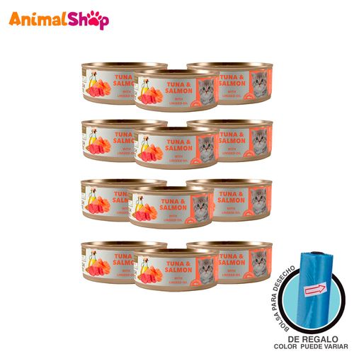 Comida Húmeda Para Gatitos Amity Atún Y Salmón 80 Gr 12Un