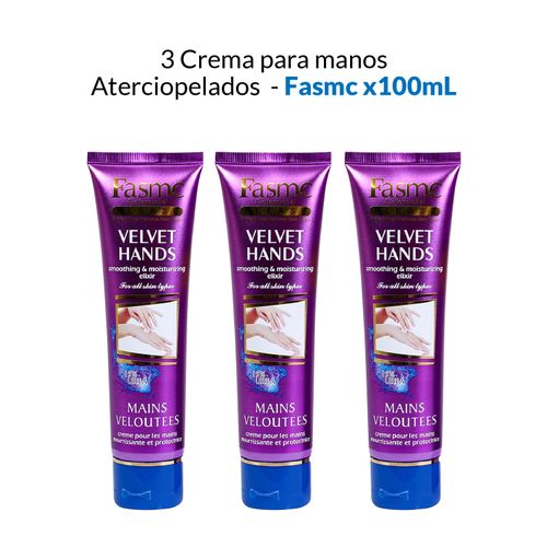 3 Crema para manos Aterciopelados 15% Urea Fasmc x 100ml